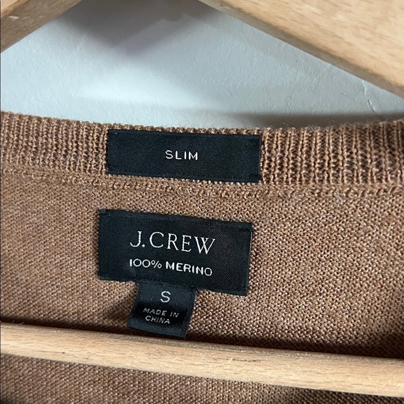 J. Crew Men's Brown 100% merino wool Crewneck Sweater - Picture 2 of 4